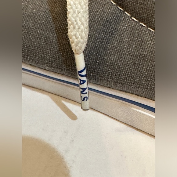 Vans Authentic Lo Pro Grey/Pewter & Blue Canvas Skate Sneakers Woman’s/Men’s 8.5 - Picture 7 of 10